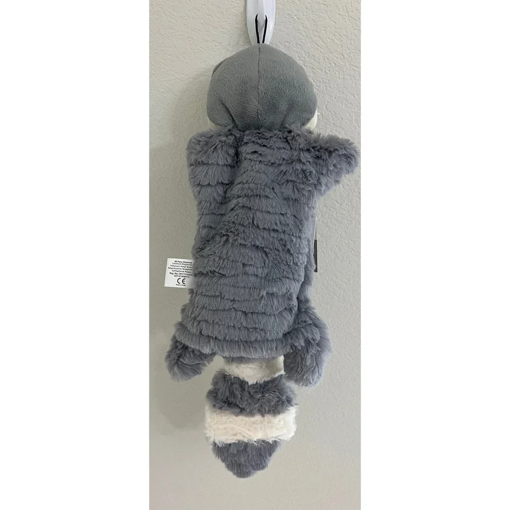 SmartPetLove Tender-Tuffs Bottle Raccoon Dog Toy Gray Plush Crinkle Squeaker NEW
